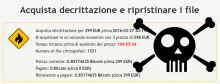 immagine introduttiva con schermata cryptolocker